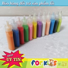 Cát Màu Bộ 12 Lọ Màu Cát Tô Tranh Cát Cho Bé