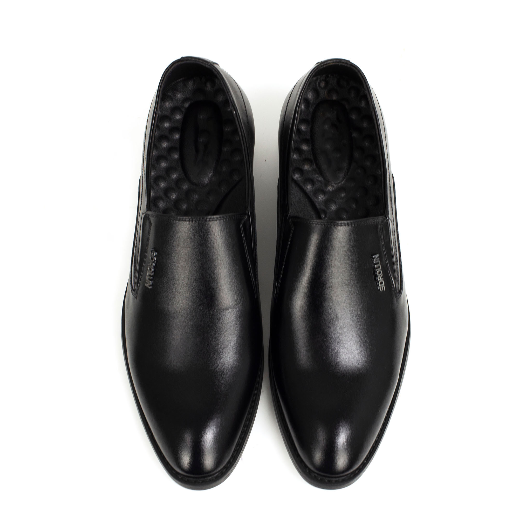 Giày tây nam tăng chiều cao da bò nappa cao cấp, giày lười nam màu đen G111- Bụi leather- hộp...
