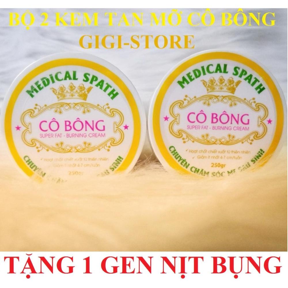 Bộ 2 kem tan mỡ Cô Bông (250g) + Tặng kèm 1 gen nịt bụng