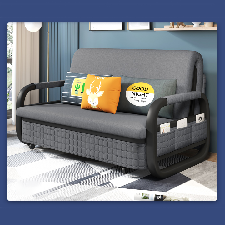 Sofa giường gấp gọn thiết kế mới 2021, Giường sofa phong cách Hàn Quốc KT: 1.36*1.92m, giường sofa có ngăn...