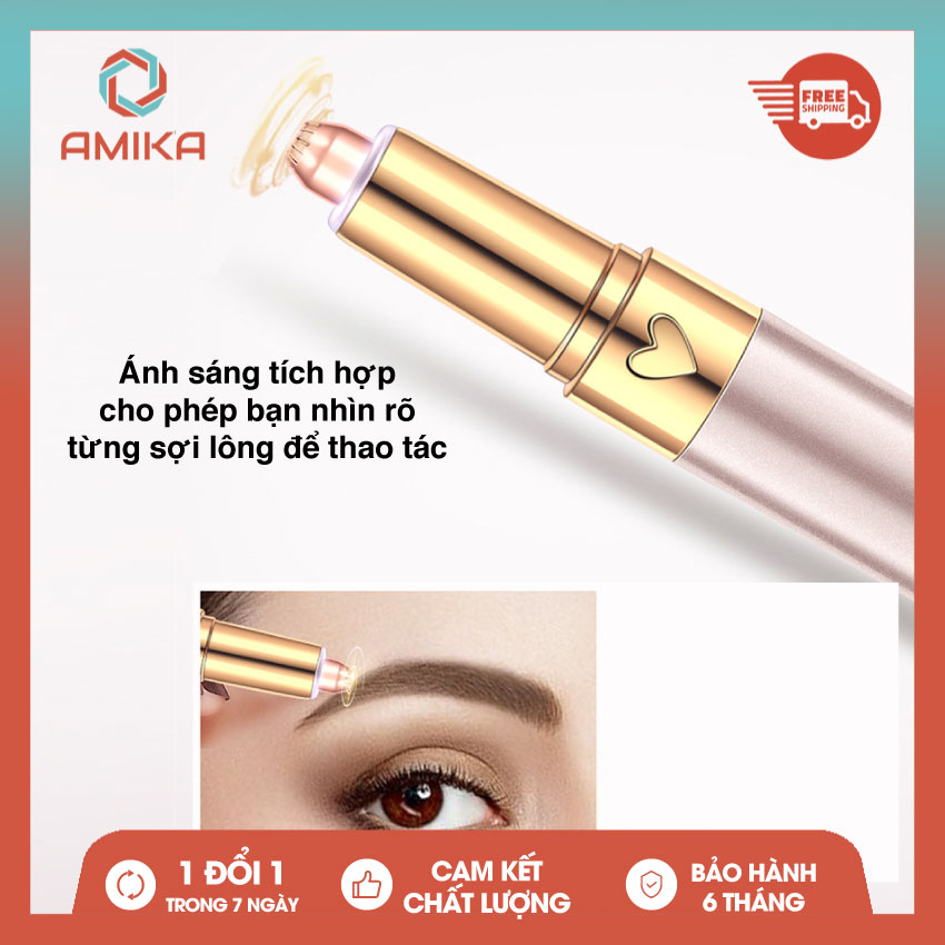 Bút cạo tỉa chân mày, Bút tỉa lông mũi; Bút tỉa cạo lông đa năng. Bảo hành 6 tháng bởi...