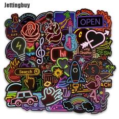 Set 50 miếng dán Jettingbuy phong cách neon dễ thương dùng cho vali máy tính bảng – INTL