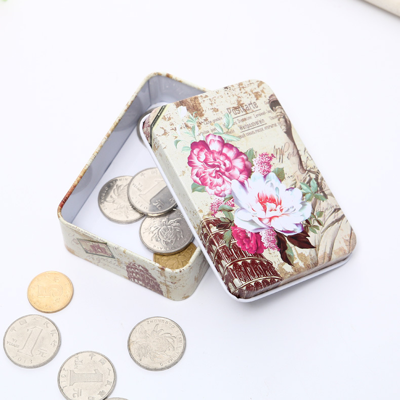 PRUE CORNER Hộp thiếc mini phong cách vintage đựng phụ kiện / sticker - Colorful metal tin for small accessories