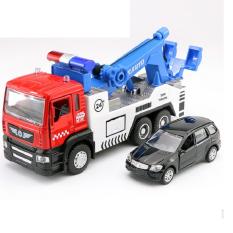 Xe cứu hộ đồ chơi trẻ em xe chạy cót có âm thanh động cơ và đèn mở cửa xe