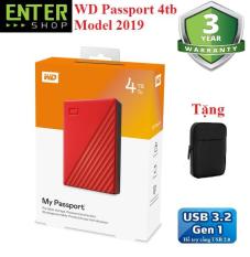 Ổ cứng di động WD My Passport 4Tb 2Tb 1Tb Model 2019 Tặng túi chống sốc