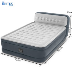 Giường hơi tự phồng công nghệ mới có đầu giường INTEX 64448, Nệm hơi 2 người, nằm êm ái, hút/xả hơi tiện dụng – Bảo hành 12 tháng