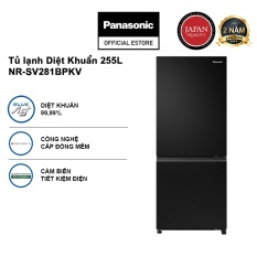 Tủ lạnh Panasonic Diệt Khuẩn 255L NR-SV281BPKV Cấp Đông Mềm – Ngăn Đá Dưới – Siêu Tiết Kiệm Điện Năng