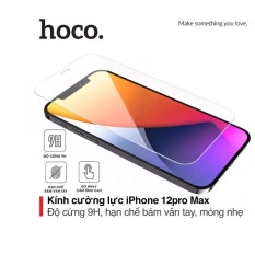 Kính cường lực Hoco G6 độ cứng 9H, hạn chế bám vân tay, cảm ứng nhạy cho iPhone 12 Pro Max