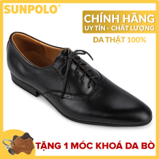 Giày Tây Nam Da Bò SUNPOLO KS5572D (Đen)