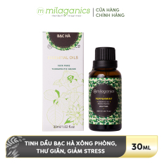Tinh Dầu Bạc Hà Nguyên Chất Thiên Nhiên Xông Phòng, Thư Giãn Tinh Thần, Giảm Stress MILAGANICS 10ml-30ml