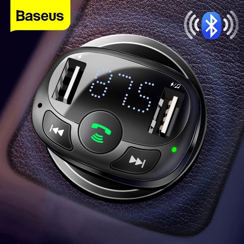 Tẩu Sạc Baseus Bluetooth 5.0 Tốc Độ Nhanh 3.0 Cho Xe Hơi