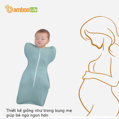 Nhộng chũn cho bé sợi tre Bamboo Life túi ngủ cho bé quấn chũn cho bé sơ sinh kháng khuẩn kén ngủ giúp bé ngủ ngon sâu giấc chống giật mình BL069