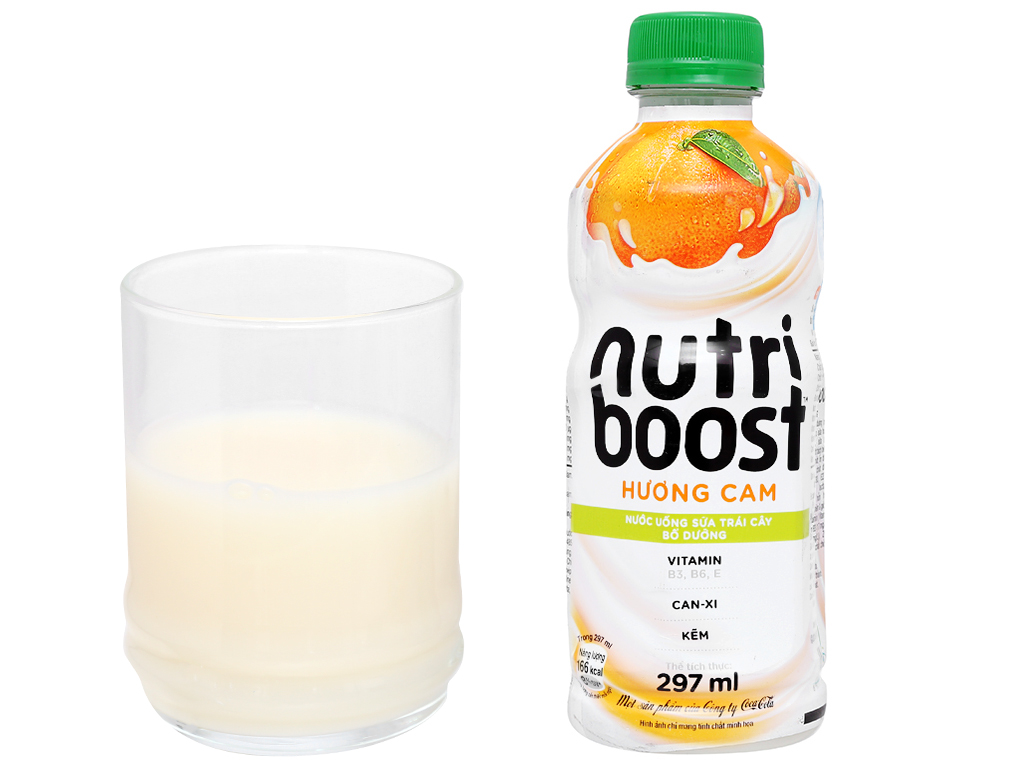 [Siêu thị VinMart] - Thùng 24 chai sữa hương Cam Nutri Boost 297ml