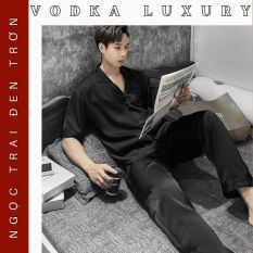 Đồ ngủ nam Vodka Luxury mặc nhà phù hợp với mọi dáng người, lụa cao cấp T34