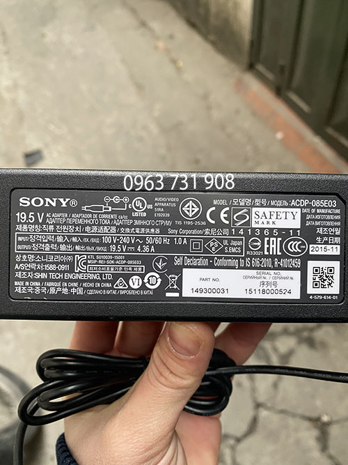 Adapter nguồn tivi Sony 19.5V 4.36A 85W