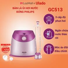 Bàn ủi hơi nước đứng Philips GC513 có 3 chế độ phun hơi, công suất 1600W với 2 thanh trụ – BH 24 tháng – Ulado 366