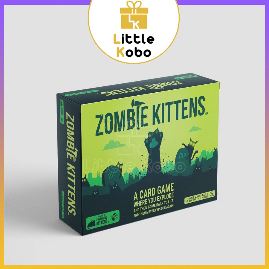Bán [Hộp Xanh Lá] Bài Mèo Nổ Bản Zombie Việt Hóa Exploding Zombie Kittens  Board Game Chất Giấy Dày Chống Nước | Báo Giá Rẻ
