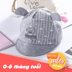 Mũ sơ sinh bé gái, bé trai từ 0-6 tháng, chất vải cotton mềm thoáng khí, thiết kế họa tiết tai thỏ cực đáng yêu siêu dễ thương HOT