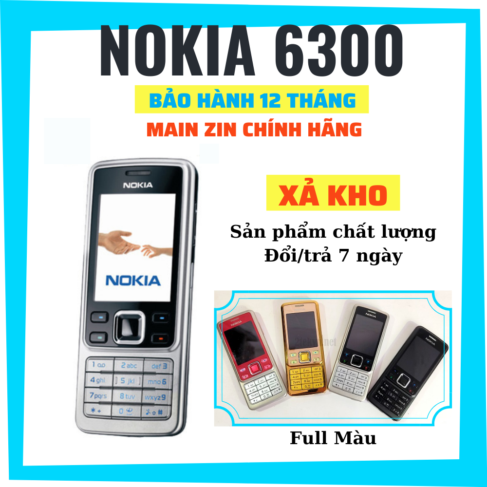 [xả kho]Điện thoại cổ Nokia 6300 giá rẻ tặng kèm sim 4G