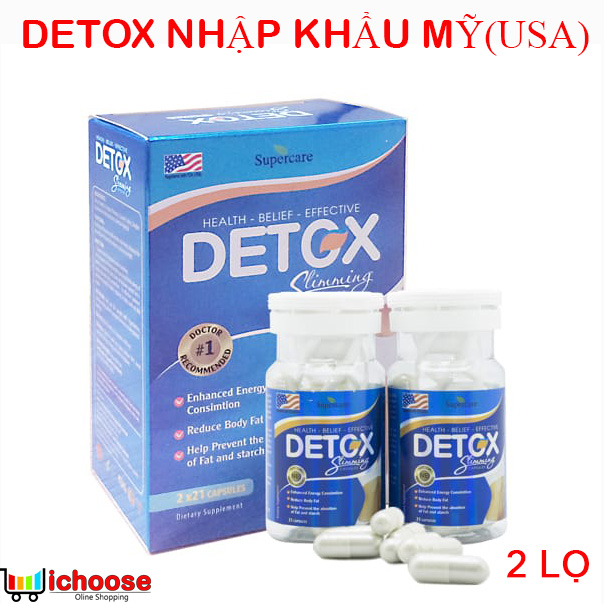 Detox Slimming Capsules USA Nhập Khẩu Mỹ - Viên uống hỗ trợ giảm cân, loại bỏ mỡ thừa hiệu quả