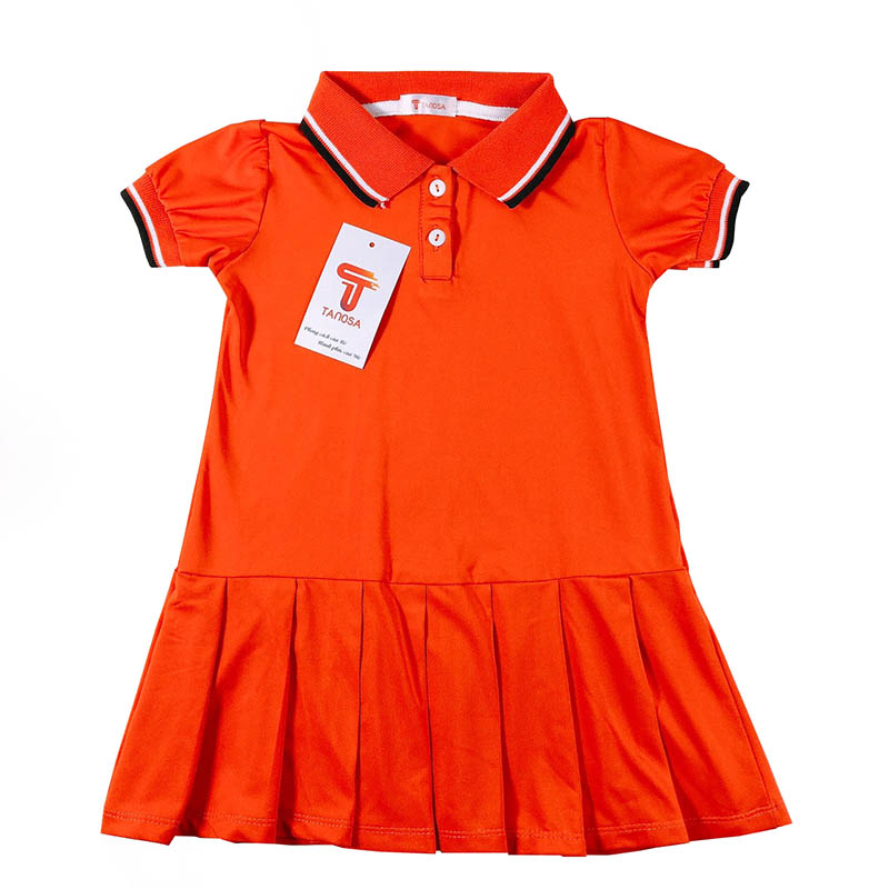 TANOSA KIDS Váy Polo đuôi cá cộc tay cho bé gái, váy thể thao cho bé từ 1-5 tuổi