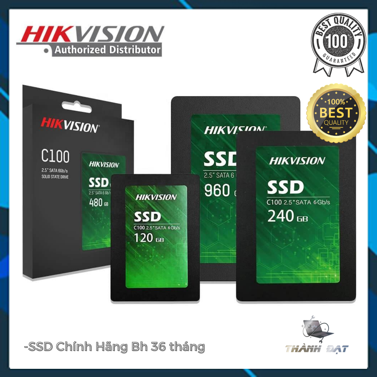 Ổ cứng SSD ,SSD ,SSD Hikvison C100 120G, 240GB – Bảo hành 36 tháng – (TẶNG CÁP SATA)