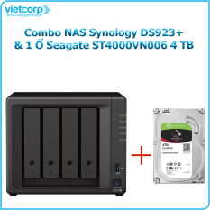[Khuyến Mãi Combo] Thiết bị lưu trữ NAS Synology DS923+ và 1 Ổ cứng Seagate ST4000VN006 4 TB