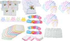 Set 85 Món Đồ Dùng Cho Bé Sơ Sinh( 10 áo + 15 tã + 15 khăn + 10 cặp bao tay + 10 cặp bao chân + 5 nón + 5quần + 15 tã lót )