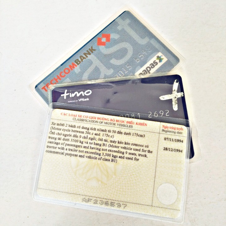Combo 10 vỏ bọc thẻ ATM bằng lái thẻ sinh viên