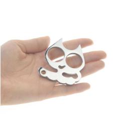 Móc khóa kim loại CNC Mèo Tai Nhọn (màu ngẫu nhiên)