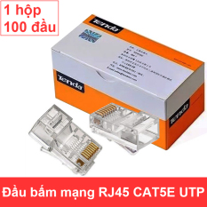 Đầu bấm cáp mạng CAT5E RJ45 – Hạt mạng CAT5E UTP TENDA TD-1013C – 1 hộp 100 đầu