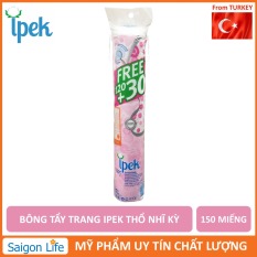 Bông tẩy trang IPEK 150 miếng Thổ Nhĩ Kì giúp tẩy trang và làm sạch da không gây kích ứng thấm hút nhanh chóng