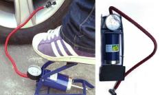 Bơm Hơi Đạp Chân Foot Pump Có Đồng Hồ Áp Suất Hơi Cực Mạnh