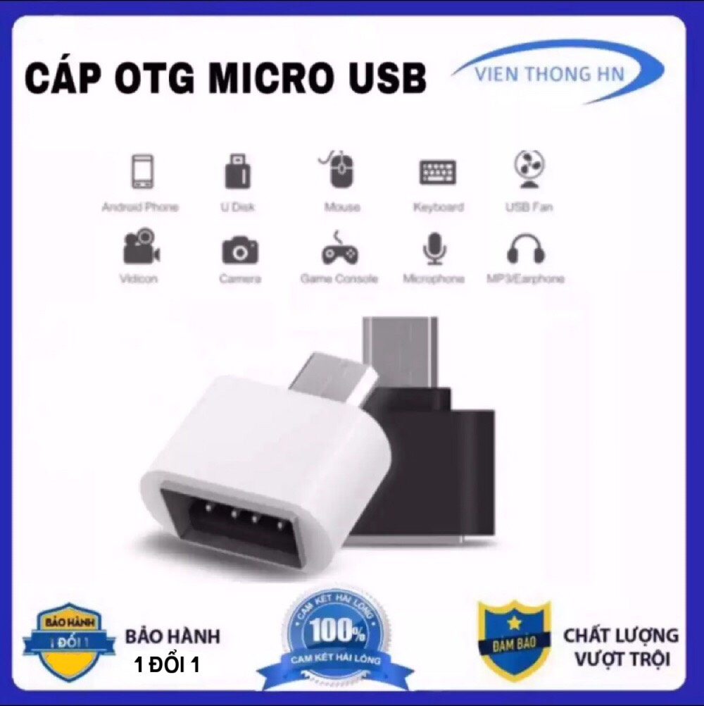 Đầu chuyển Jack chuyển adapter Micro USB OTG cho máy tính bảng và điện thoại đặc biệt hữu dụng cho...