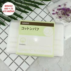 Hộp Bông Tẩy Trang Miniso Nhật Bản 2in1 475 Miếng (400 Miếng 1 Lớp, 75 Miếng 3 Lớp)