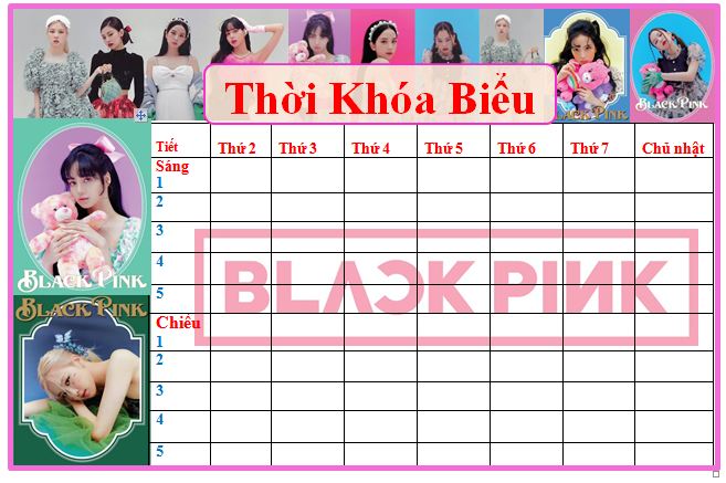 THỜI KHÓA BIỂU BLACKPINK