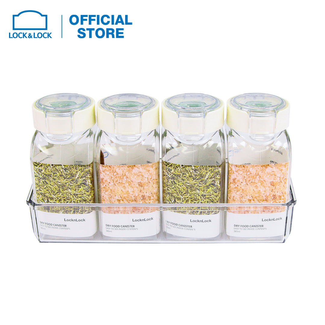 Hũ đựng thực phẩm khô Lock&Lock 380ml*4 - Màu trong suốt