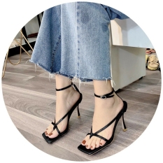 Giày sandal cao gót nữ 7p xỏ ngón chữ V cá tính siêu hot
