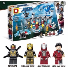 Đồ chơi xếp hình siêu anh hùng phòng lab chứa giáp của người sắt ironman dlp2503, chất liệu an toàn cho sức khỏe trẻ nhỏ, cho trẻ thỏa thích vui chơi và sáng tạo
