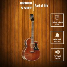 Đàn guitar acoustic màu sáng mã ESAC20, đàn guitar gỗ thịt 100%, có ty, khóa đúc xịn chỉnh hãng S Việt