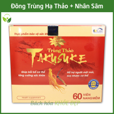 Viên uống Đông Trùng Hạ Thảo Takusuke bổ sung vitamin khoáng chất bồi bổ cơ thể – Hộp 60 viên kết hợp nhân sâm, sữa ong chúa, cao tỏi đen