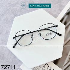 Gọng kính cận nam nữ AMIE Eyewear mắt đa giác chất liệu kim loại thiết kế thanh mảnh thời trang 72711
