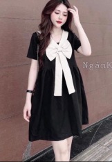 Váy bầu,Đầm bầu xinh pha nơ xinh xắn trẻ trung