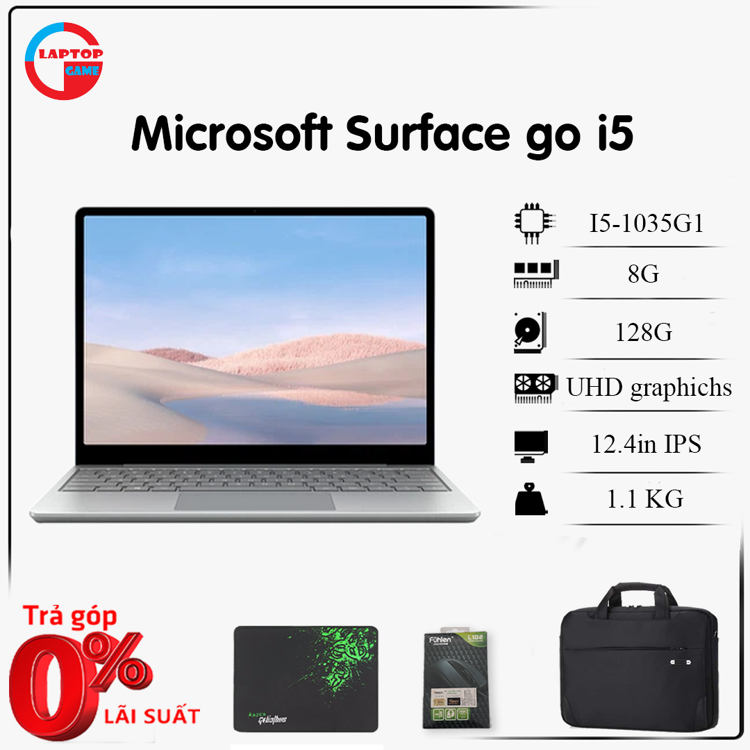 [Mới 100%] Microsoft Surface Laptop Go i5 1035G1/ 8GB/ 128GB/ 12.4″ Touch (Refurbised Certified)