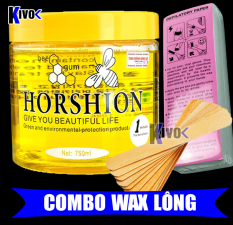 Gel Wax Lạnh Horshion Mật Ong + Miếng Giấy Wax 100 TỜ + Que wax lông – Tẩy Lông Lạnh Cho Chân Tay Nách Cơ Thể