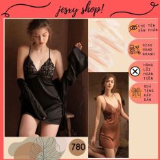 Váy ngủ sexy lụa cao cấp, đầm ngủ gợi cảm hai dây hàng Quảng Châu, chất lụa satin mềm mát, sang trọng Jesxy Shop D780