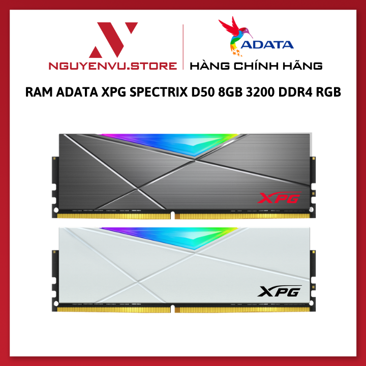 Ram máy tính Adata XPG Spectrix D50 8Gb 3200 DDR4 RGB – Hàng chính hãng