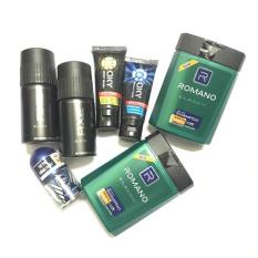 Combo 7 món cuốn hút dành cho phái mạnh: 2 chai xịt Axe 50ml (vàng hoặc Đen)+ 2 dầu gội Romano (100ml/chai)+ 2 sữa rửa mặt Oxy (25g/tuýt) hoặc Nivea 50g+ tặng thêm 1 chai lăn khử mùi Nivea 12ml nhé ạ !