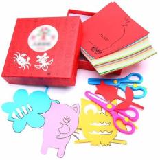 Bộ Cắt Giấy Thủ Công 240 Tờ Tặng Kèm 2 Kéo An Toàn