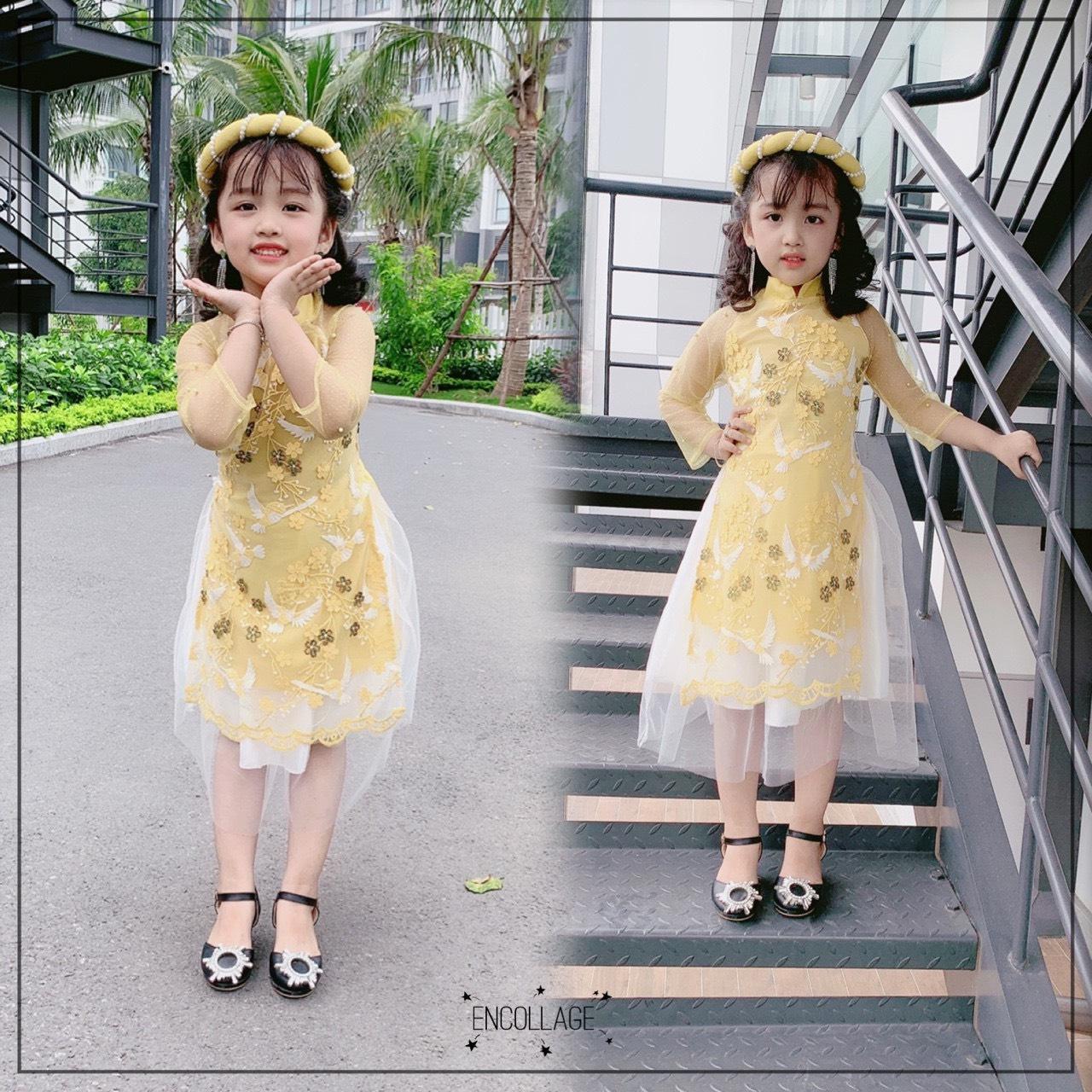 Áo dài cách tân bé gái 𝑻𝑨𝑵𝑮 𝑲𝑬𝑴 𝑻𝑼𝑹𝑩𝑨𝑵 XOẮN Váy đầm  thiết kế HÀNG VNXK cho trẻ em từ 1  8 tuổi  cách tân dạ hoa trắng   Lazadavn